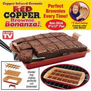 COPY - Red Copper Brownie Pan for Perfect Edges